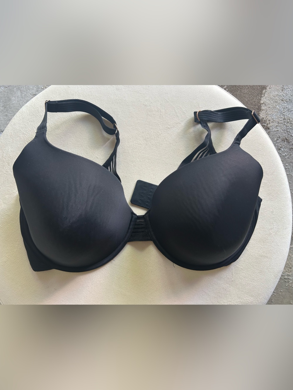 Le Mystere Second Skin Black Back Smoother T-Shirt Bra 38G